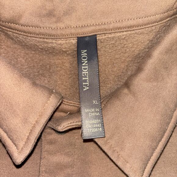 Mondetta Collared Pullover Cozy Lounge Wear Gorpcore Sweatshirt Tan Sz XL - Picture 3 of 8
